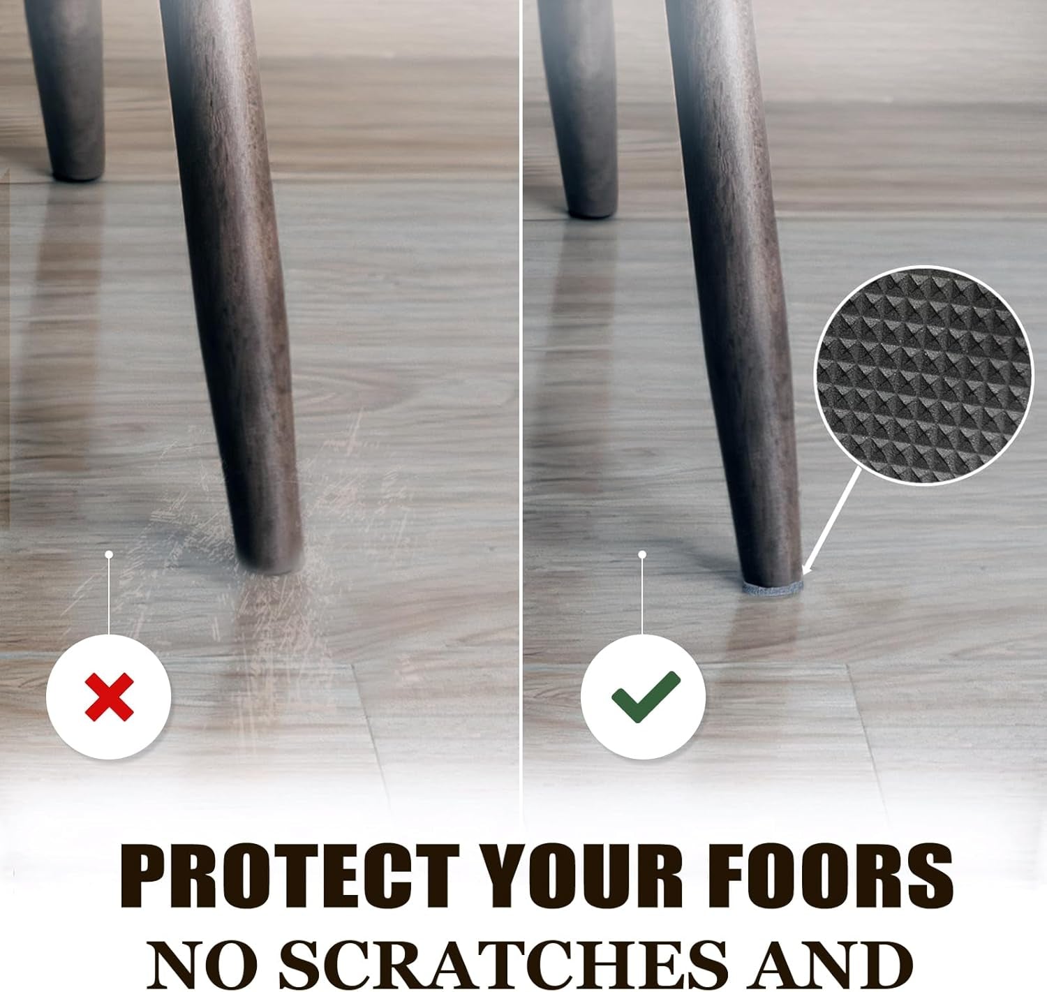 Non Slip Furniture Pads for Hardwood Floors 12 Pcs 4