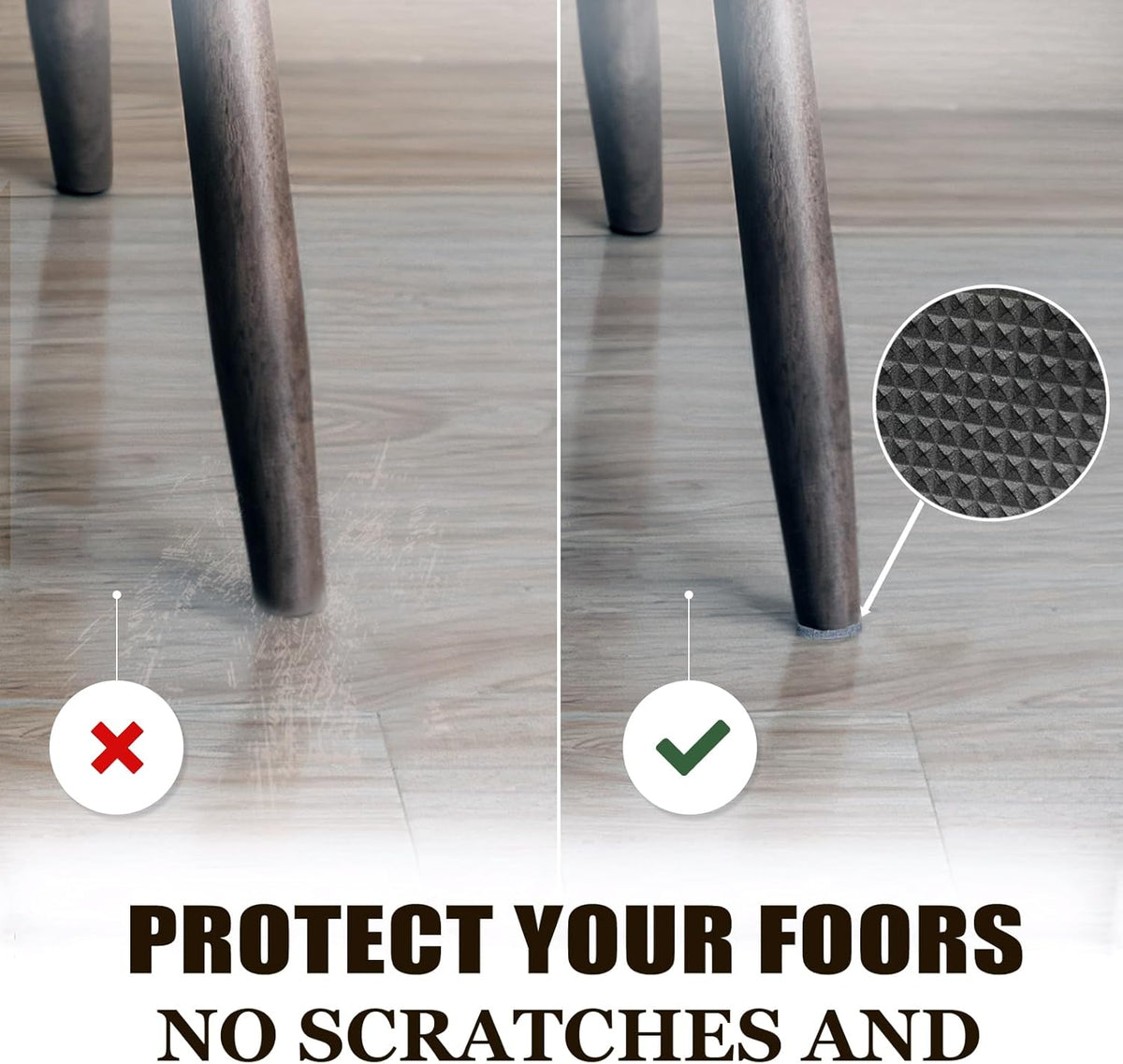 Non Slip Furniture Pads for Hardwood Floors 12 Pcs 4