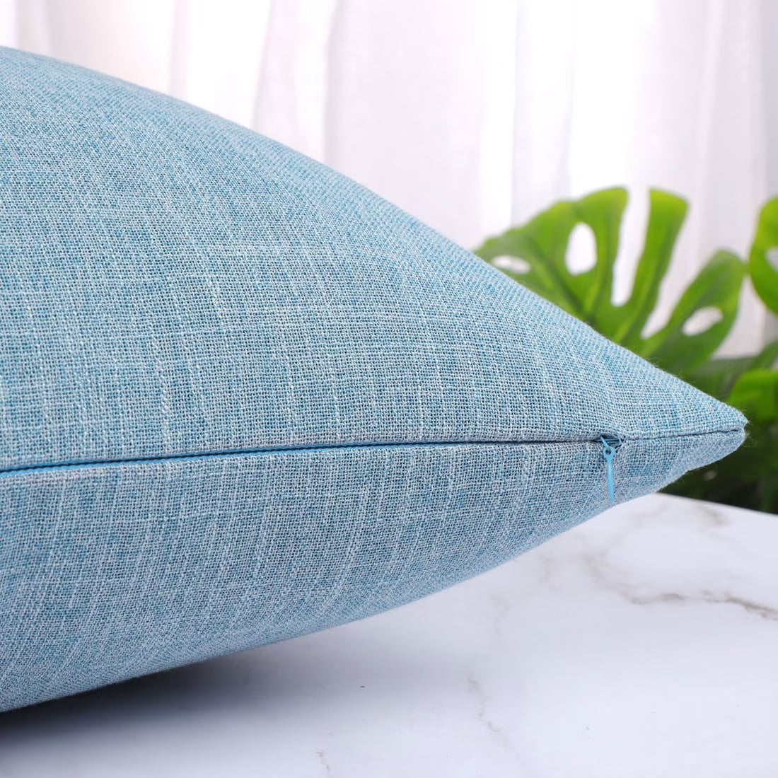 2 Pack Cotton Linen Throw Pillow Covers 18
