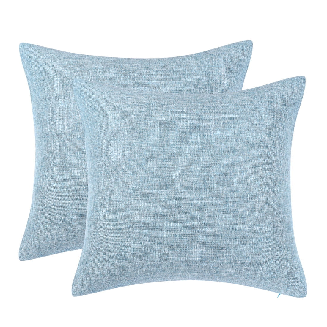 2 Pack Cotton Linen Throw Pillow Covers 18