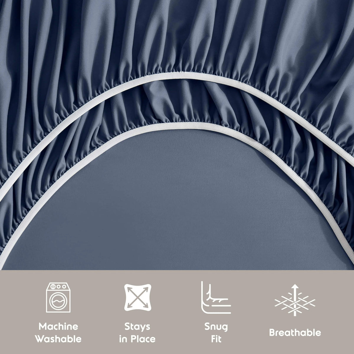 Rv/Short Queen Sheets Set, Bed Sheets for Campers Bedding, Hotel Luxury Soft Microfiber 4 Peice, Navy