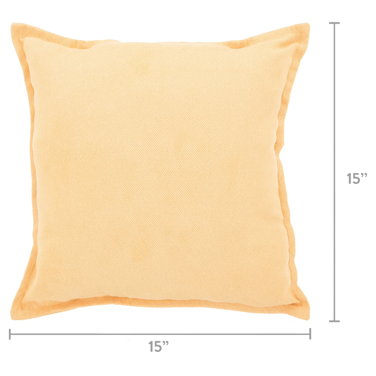 Faux Suede Decorative Throw Pillow, 18 in X 18 In, Square, Curry Yellow, 1 Pillow
