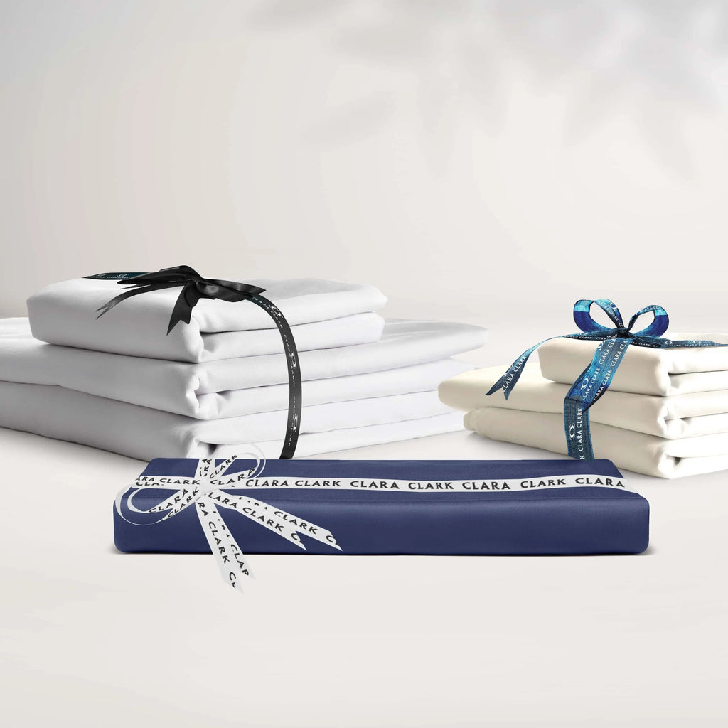 Rv/Short Queen Sheets Set, Bed Sheets for Campers Bedding, Hotel Luxury Soft Microfiber 4 Peice, Navy