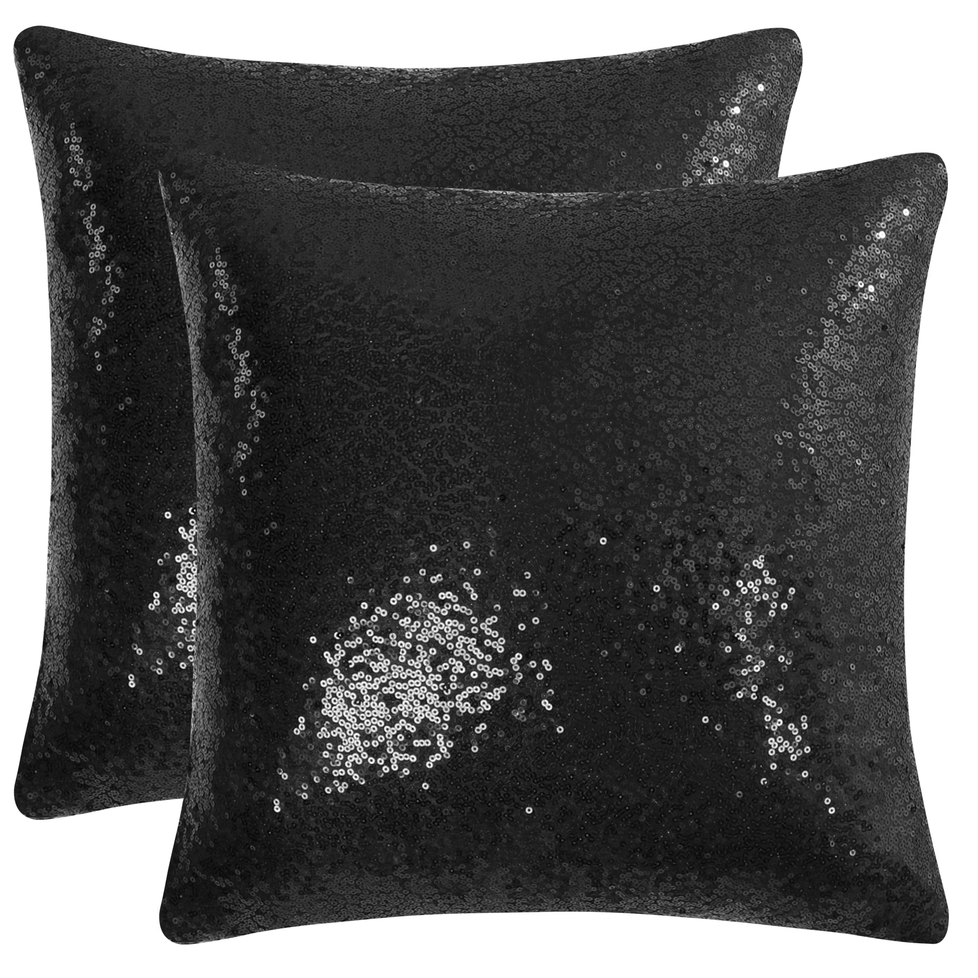 2 Pack Sequins Decorative Throw Pillow Covers 16