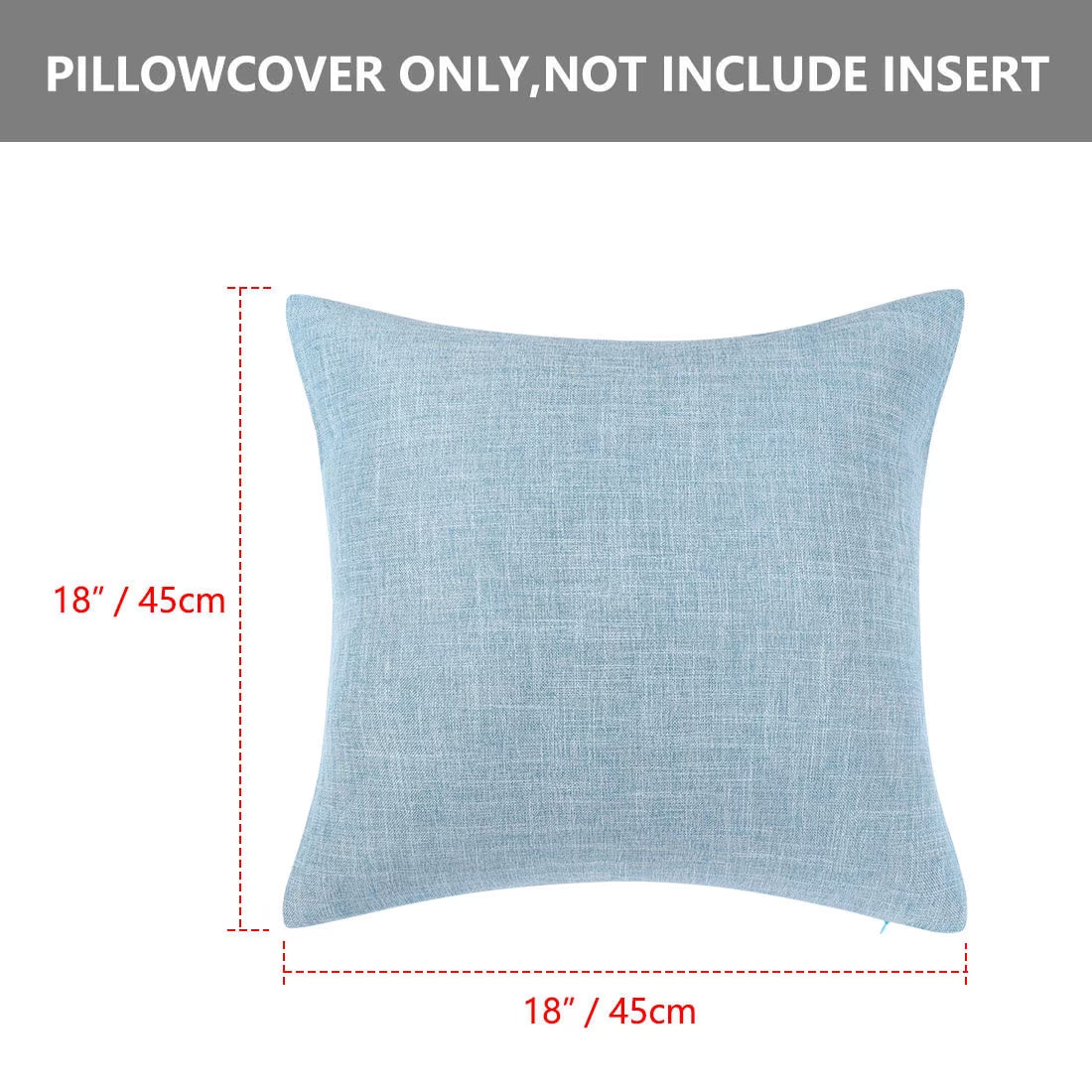 2 Pack Cotton Linen Throw Pillow Covers 18