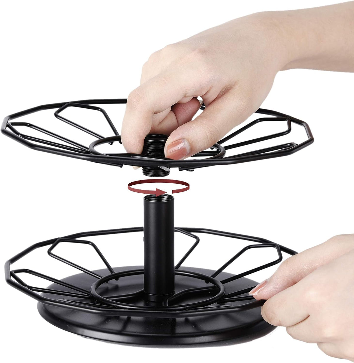 K Cup Holder Carousel 3 Tier for Keurig Pod Holder Metal DIY Install Small for K-Cup Storage Stand 21 K Pod Storage