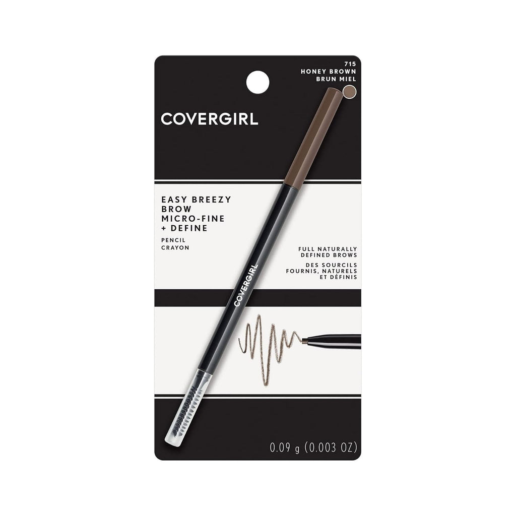Easy Breezy Brow Micro-Fine + Define Pencil, Honey Brown, 0.003 Oz