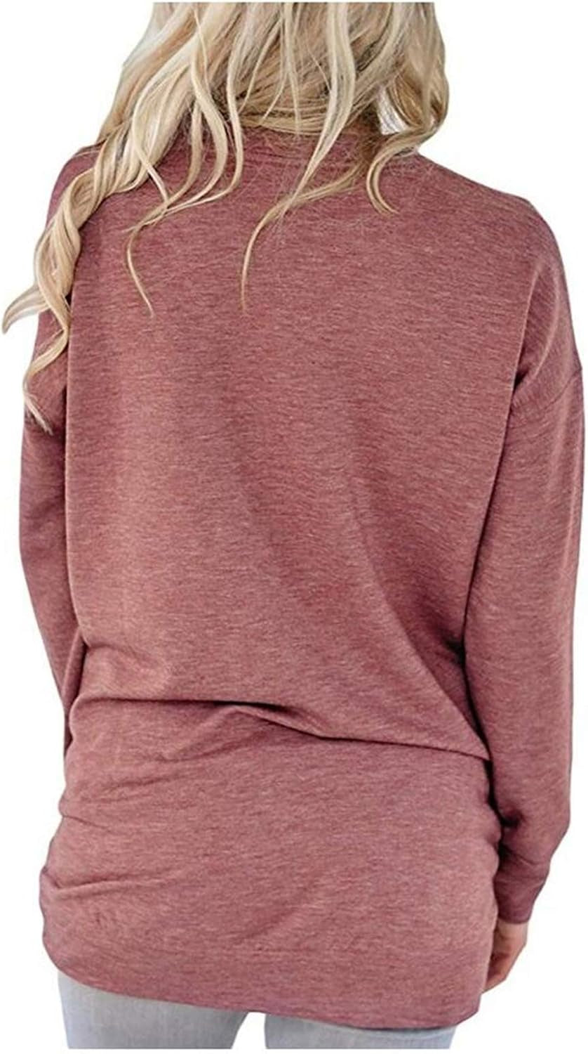Womens Crewneck Sweatshirt Casual Loose Fit Tops Long Sleeve Shirts