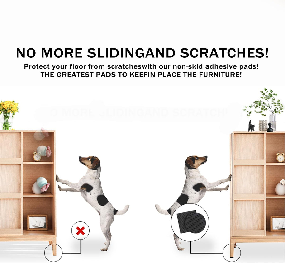 Non Slip Furniture Pads for Hardwood Floors 12 Pcs 4